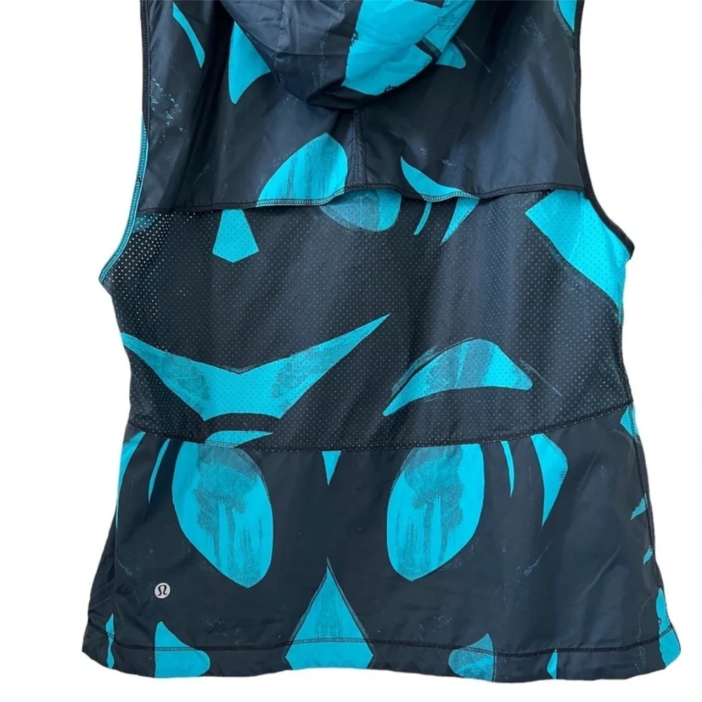 Lululemon Pack-It Vest Back Spin Stroke Peacock Blue Black  Size 10 W4H46S